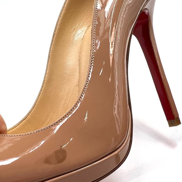 🌷❤️🔥SPRING SALE 🔥 FINAL PRICE Christian Louboutin Neofilo 120 Nude Pump 37.5 - Picture 6 of 8